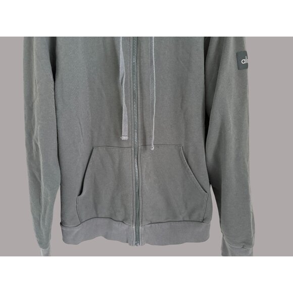 Alo Yoga Full-Zip Hoodie Jacket For Men Size L Cotton Blend Dark Gray Casual Wea - Picture 4 of 7